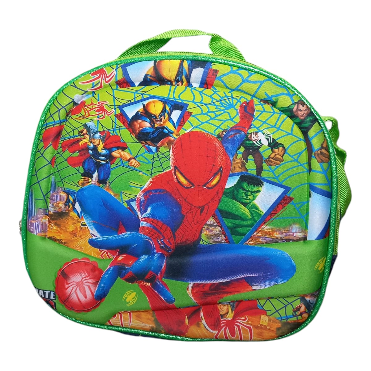 Mochila Escolar Lapicera Lonchera Térmica 3piezas Mochilas Para Niños Primaria Con Gran Capacidad Spider Man