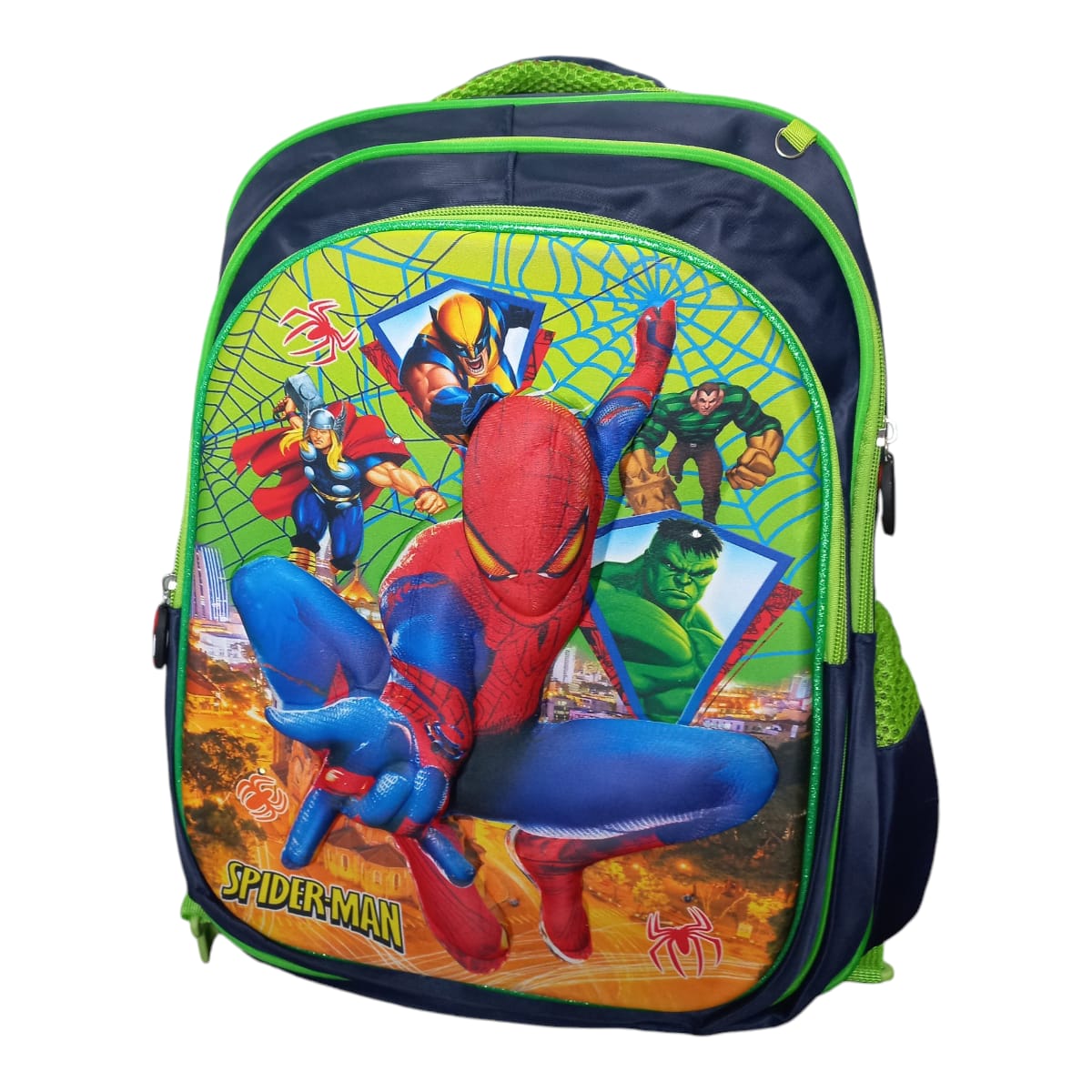Mochila Escolar Lapicera Lonchera Térmica 3piezas Mochilas Para Niños Primaria Con Gran Capacidad Spider Man