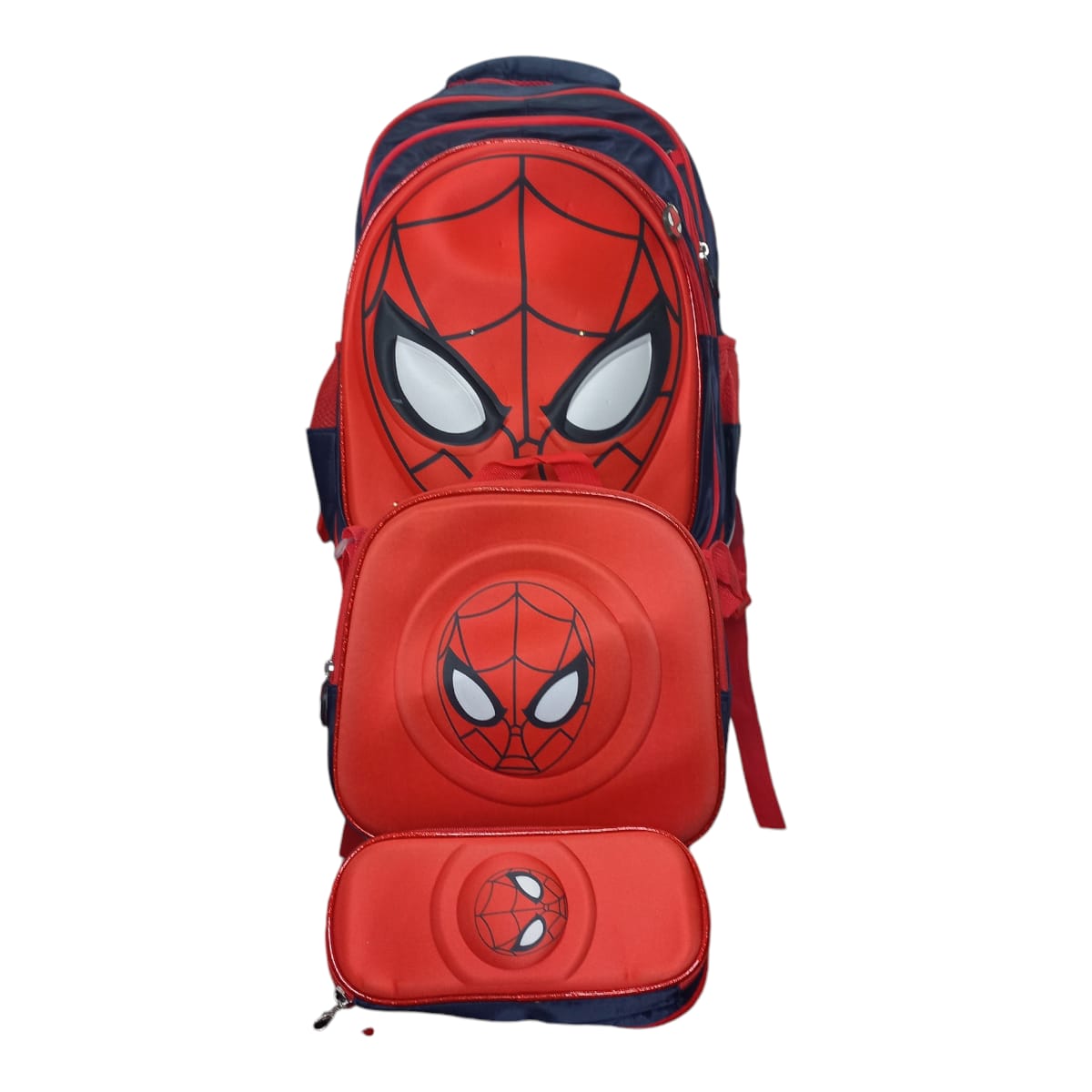 Mochila Escolar Lapicera Lonchera Térmica 3piezas Mochilas Para Niños Primaria Con Gran Capacidad Spider Man