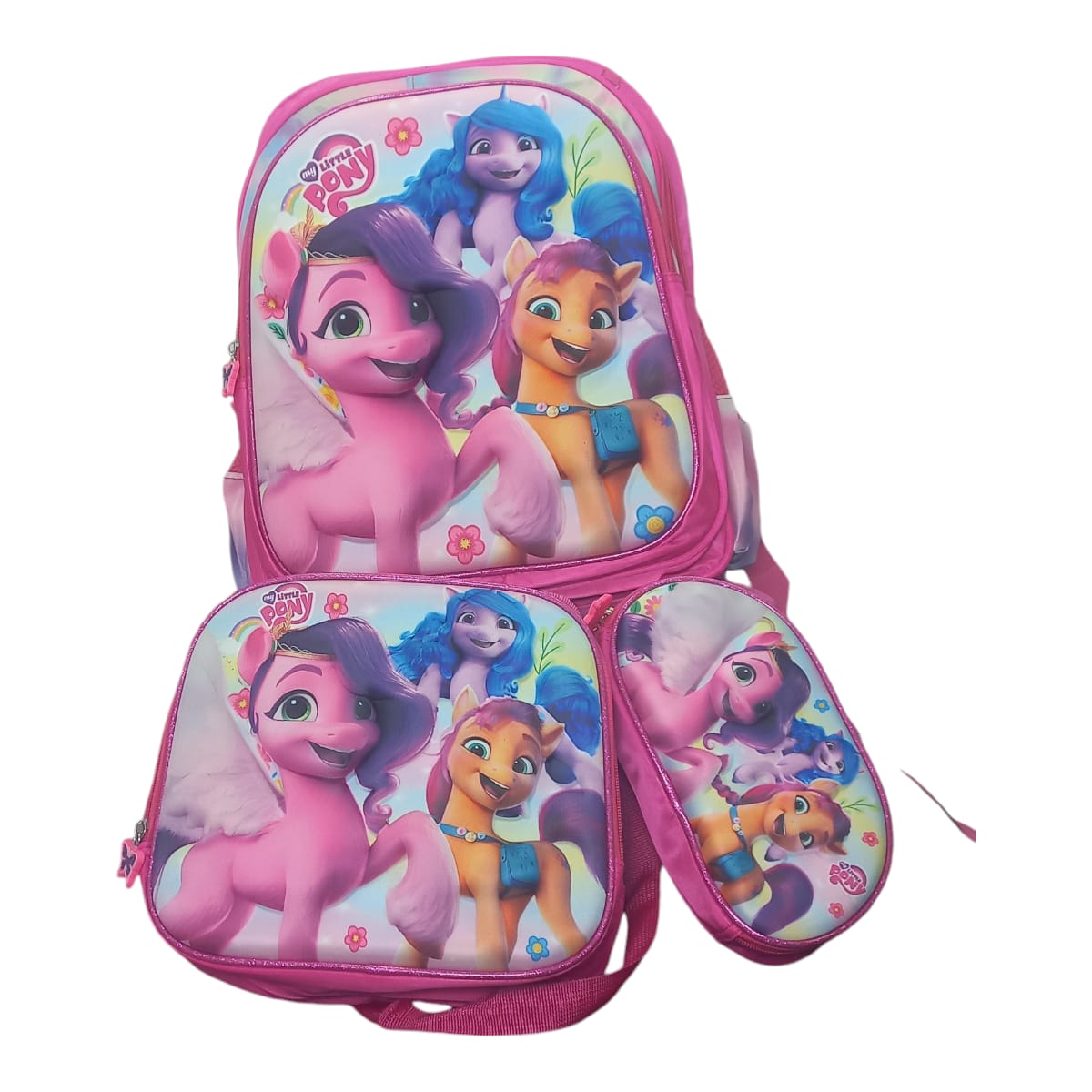 Mochila Escolar Lapicera Lonchera Térmica 3piezas Mochilas Para Niños Primaria Con Gran Capacidad  My Little Pony