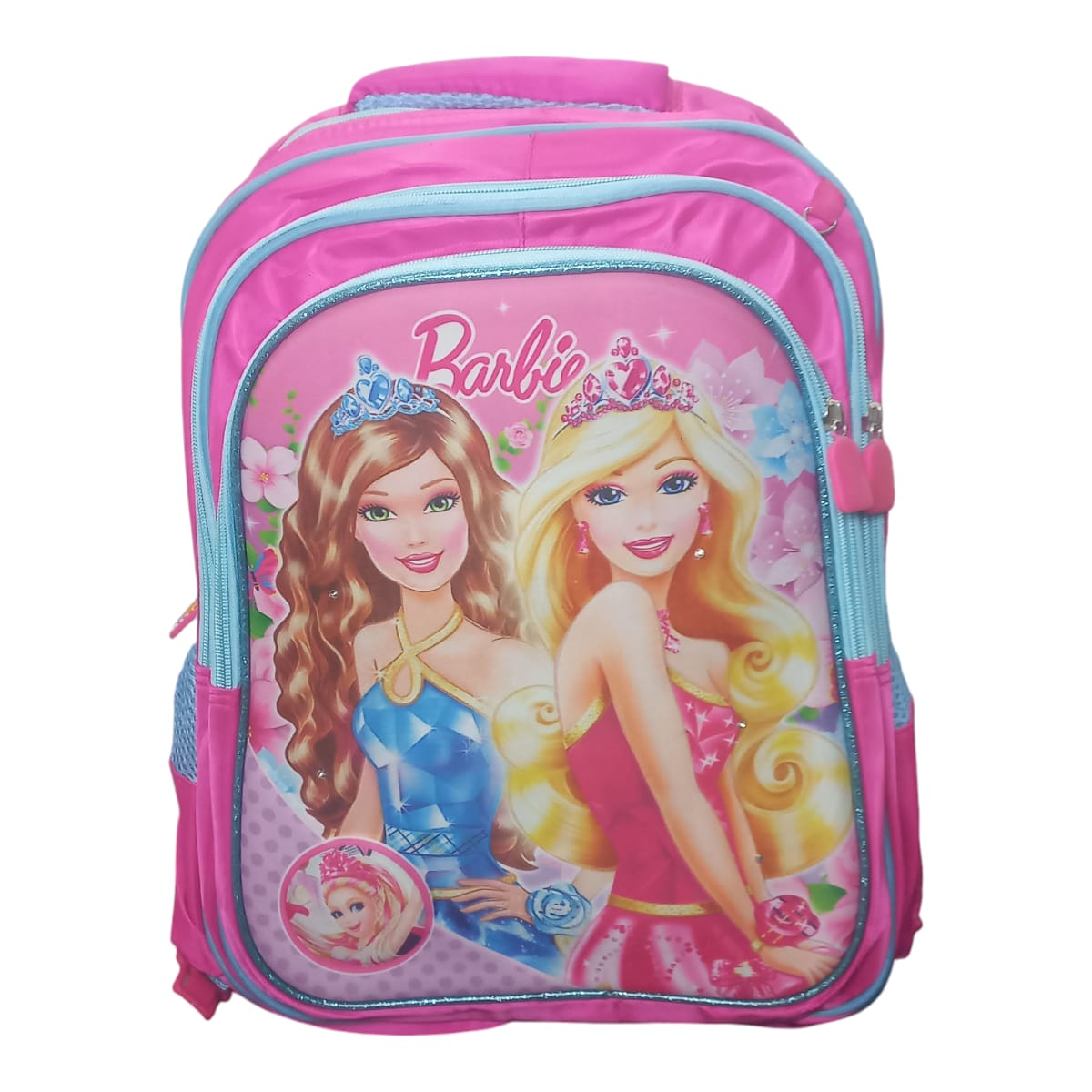 Mochila Escolar Lapicera Lonchera Térmica 3piezas Mochilas Para Niños Primaria Con Gran Capacidad Dibujo 3D Barbie