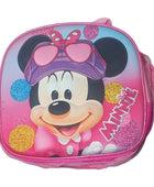 Mochila Escolar Lapicera Lonchera Térmica 3piezas Mochilas Para Niños Primaria Con Gran Capacidad Dibujo 3D Minnie