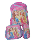 Mochila Escolar Lapicera Lonchera Térmica 3piezas Mochilas Para Niños Primaria Con Gran Capacidad Dibujo 3D Barbie