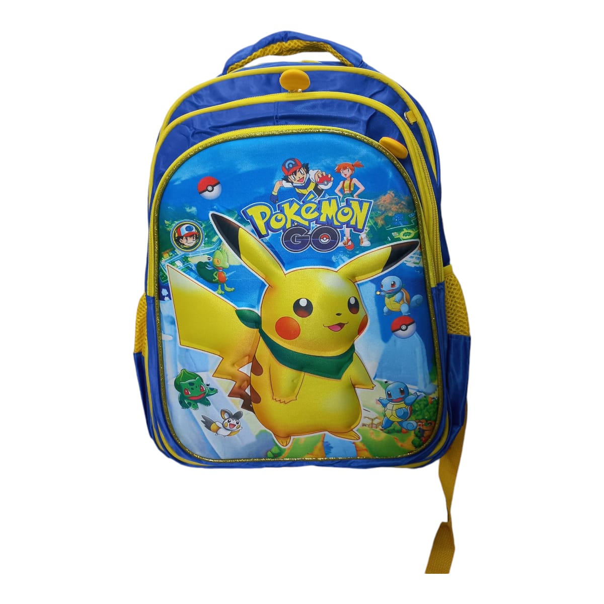 Mochila Escolar Lapicera Lonchera Térmica 3piezas Mochilas Para Niños Primaria Con Gran Capacidad Dibujo 3D Pikachu