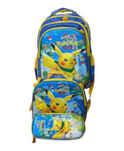 Mochila Escolar Lapicera Lonchera Térmica 3piezas Mochilas Para Niños Primaria Con Gran Capacidad Dibujo 3D Pikachu