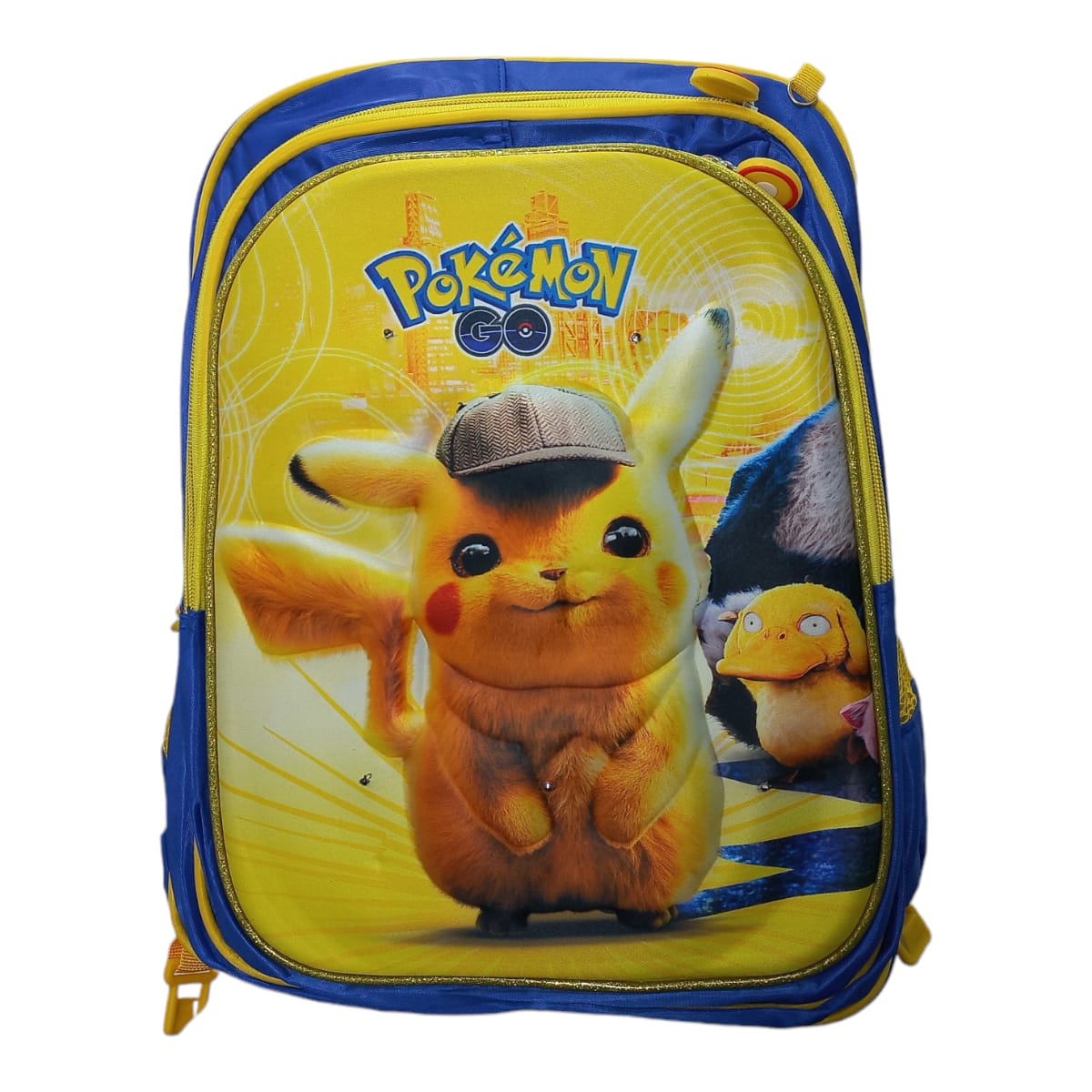 Mochila Escolar Lapicera Lonchera Térmica 3piezas Mochilas Para Niños Primaria Con Gran Capacidad Dibujo 3D Pikachu