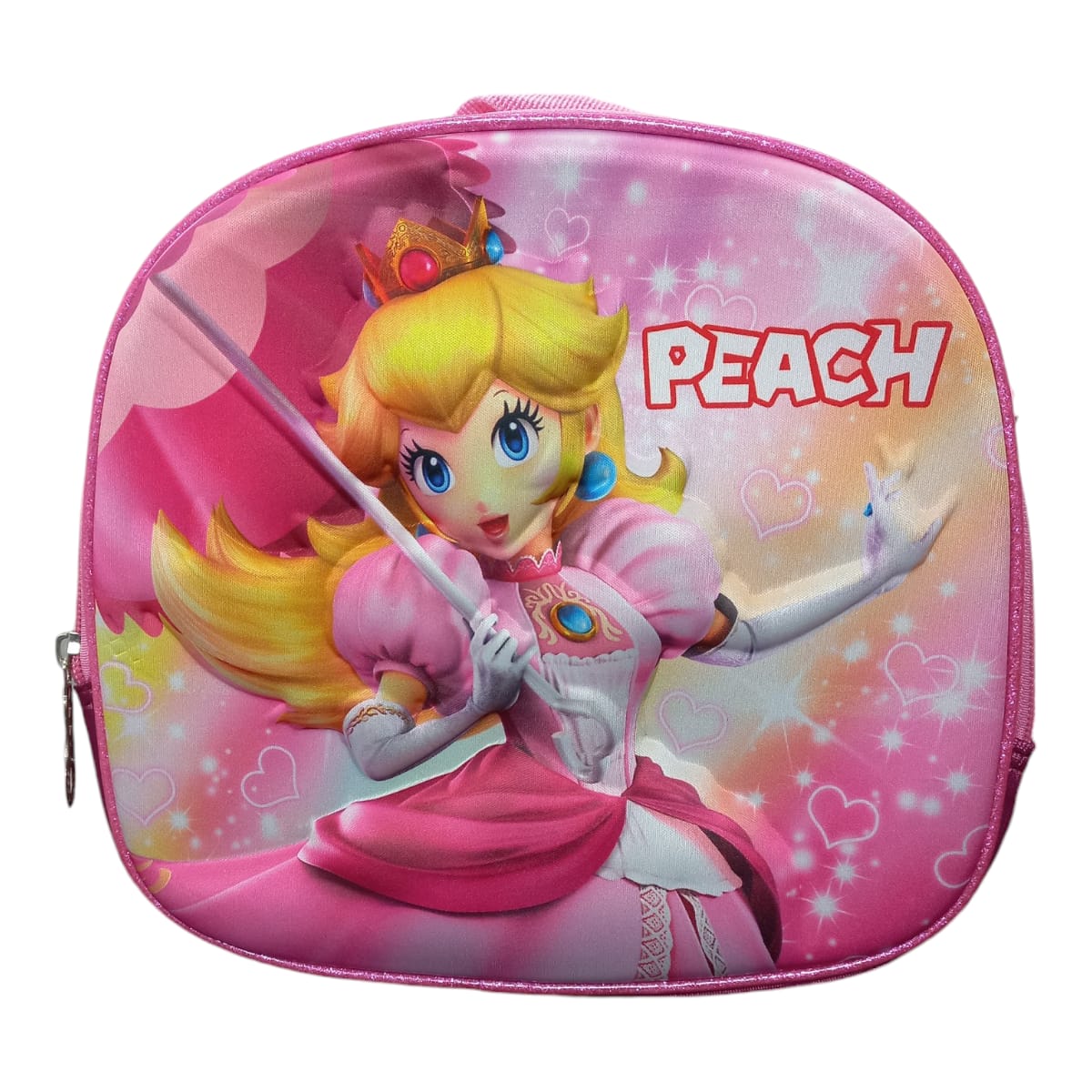 Mochila Escolar Lapicera Lonchera Térmica 3piezas Mochilas Para Niños Primaria Con Gran Capacidad Dibujo 3D Peach