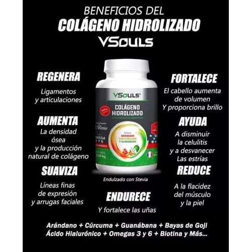 Colágeno Hidrolizado Vsouls ® De Arandano 1.2 Kg