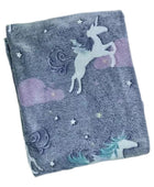 Cobija Frazada Individual Mágica Brilla Obscuridad Glow Dark