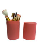 Kit Brochas Pelo Sintético Para Maquillaje Con Estuche 12pzs