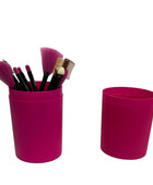 Kit Brochas Pelo Sintético Para Maquillaje Con Estuche 12pzs