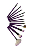 Kit Brochas Pelo Sintético Para Maquillaje Con Estuche 12pzs