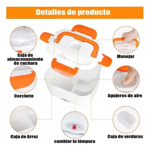 Lonchera Eléctrica Portátil Con Calefacción Térmica De 110v