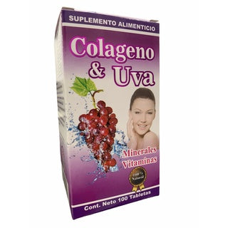 Colágeno y Uva Minerales Vitaminas Antioxidante Antiedad