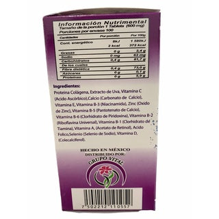 Colágeno y Uva Minerales Vitaminas Antioxidante Antiedad