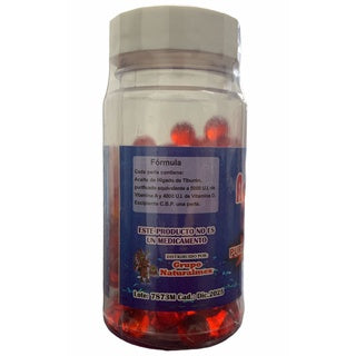 Perlas de Aceite de Tiburon -Frasco con 100 PERLAS