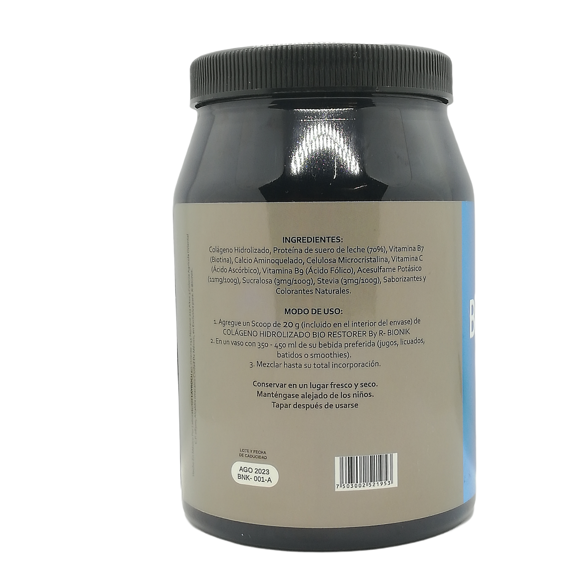 Colágeno Hidrolizado Bio-Restorer Biotina y Calcio R-Bionik