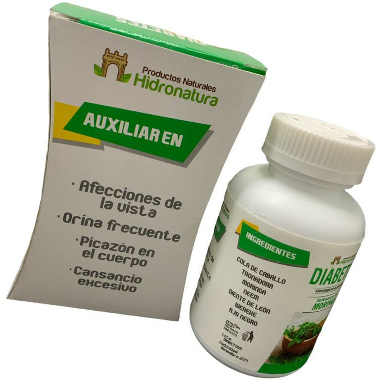 Diabetes Suplemento Alimenticio Reforzado Con Moringa 120 Tabletas De 1 Gramo