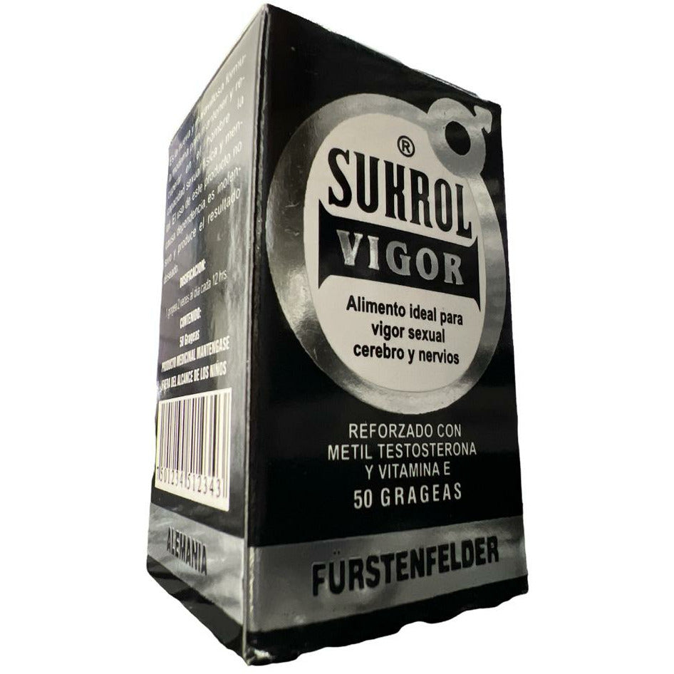Sukrol Vigor Original Hombre 50 Grageas Vigor Sexual, Cerebro Y Nervios