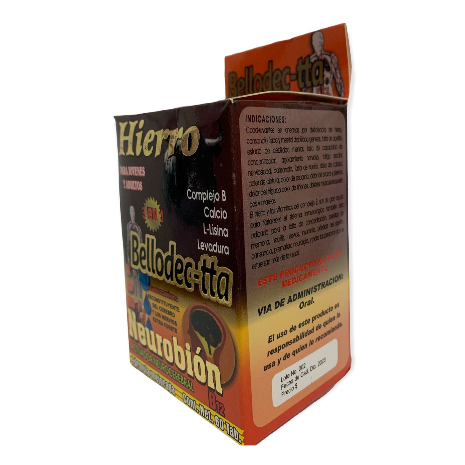 Hierro Bellodec-tta Neurobion B12 con 60 Tabletas