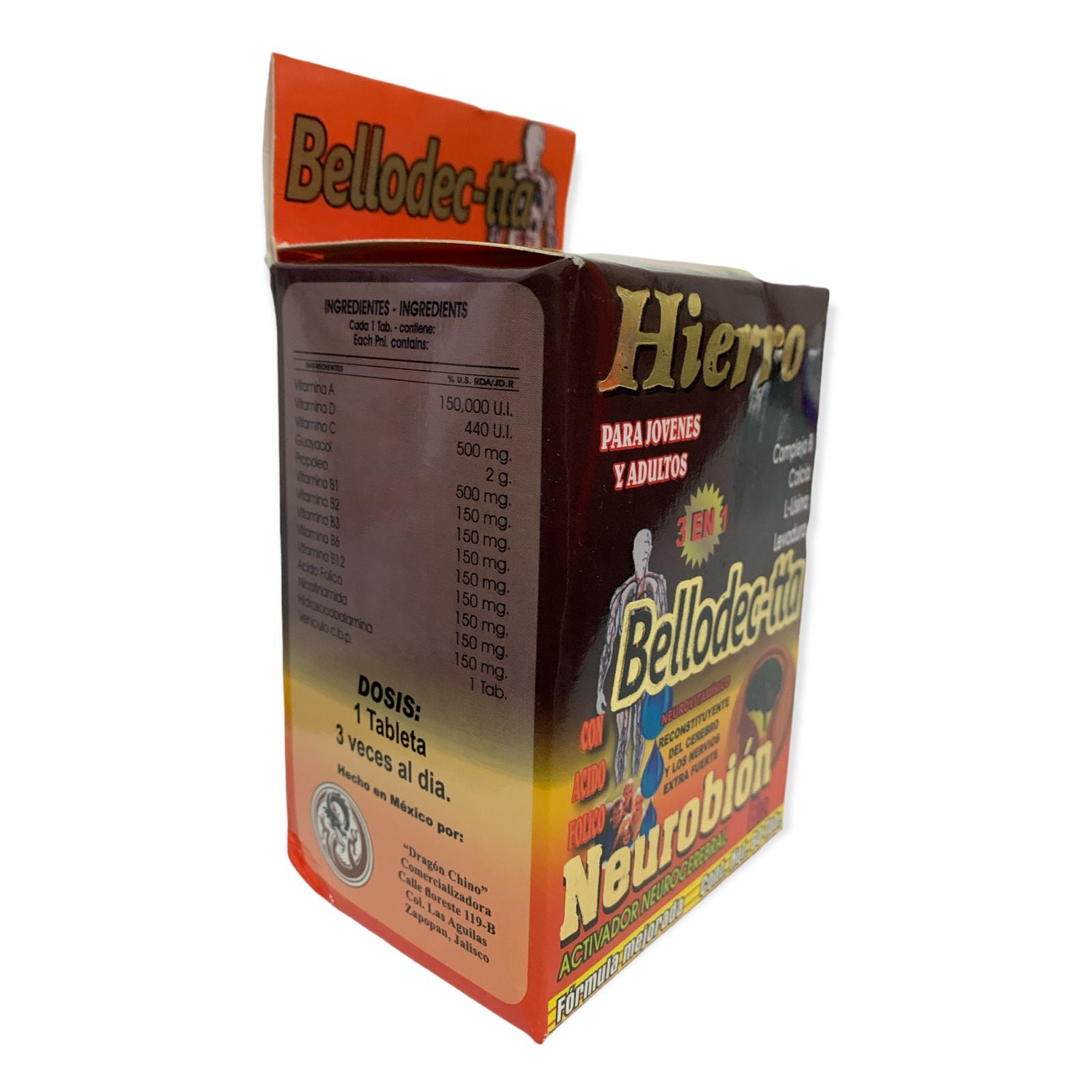 Hierro Bellodec-tta Neurobion B12 con 60 Tabletas