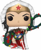 Funko Pop Wonder Woman Con Lazo De Luces Navideñas #354